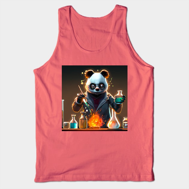 Panda Scientist #1 Tank Top by pandas doing stuff